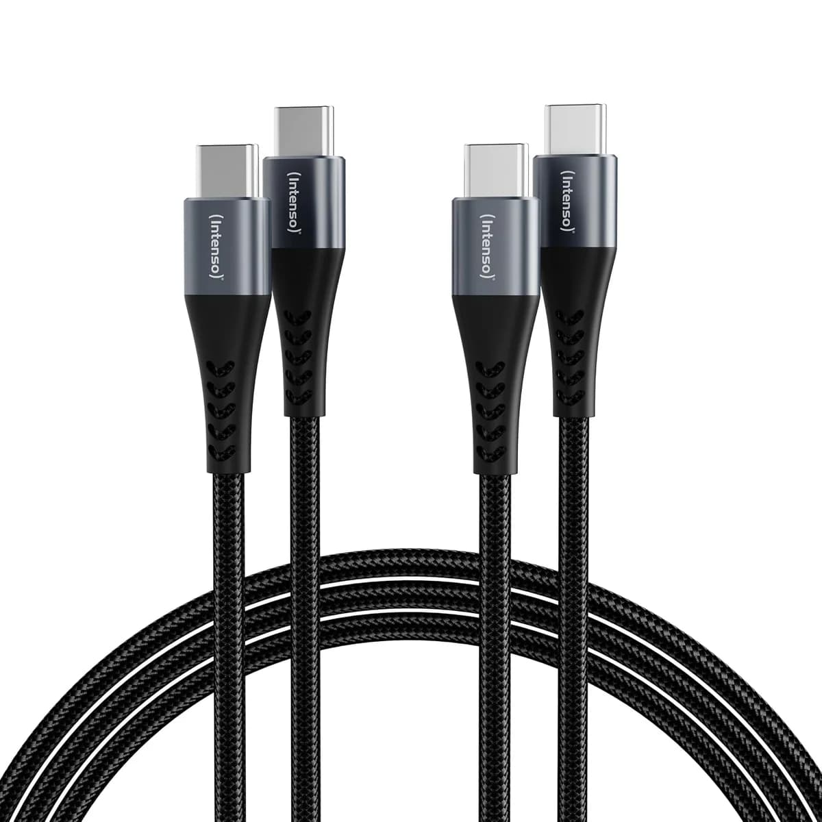 Intenso C100C USB-C to USB-C Cable 2m 100W, 2 Pack - Black | 7914020