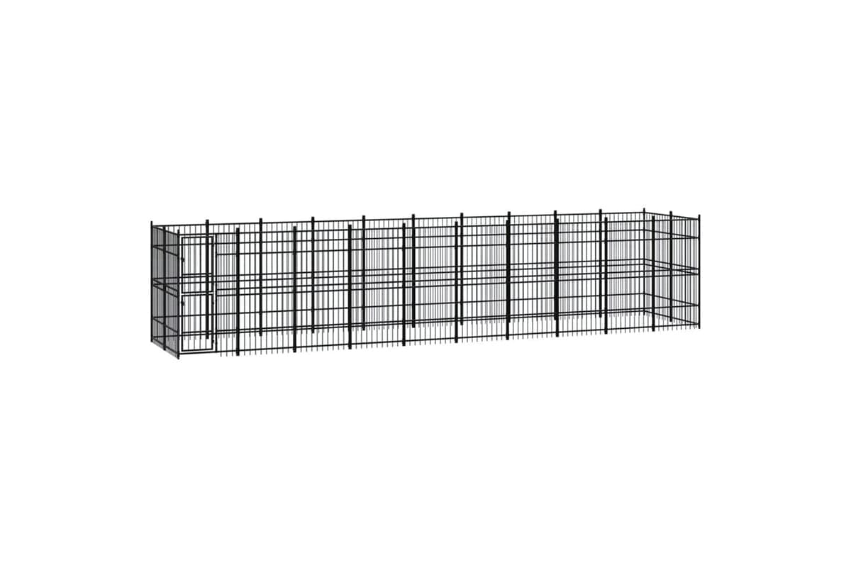 Vidaxl 3097964 Outdoor Dog Kennel Steel 18.43 M2
