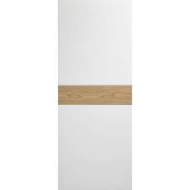 Internal White Painted Door with Oak Veneer Inlay - Pre-Finished - 1981 x 838 x 35mm - Asti - XL Joinery