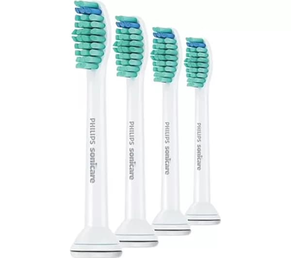 PHILIPS Sonicare HX6014/87 C1 ProResults Toothbrush Heads - Pack of 4, White