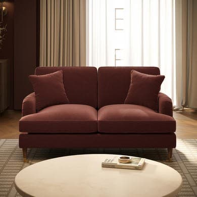 Merlot Red Chenille 2 Seater Sofa - Payton