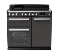 Rangemaster Estel Deluxe 100cm Induction Range Cooker - Slate with Chrome Trim | ESDL100EIPSLT/CM1