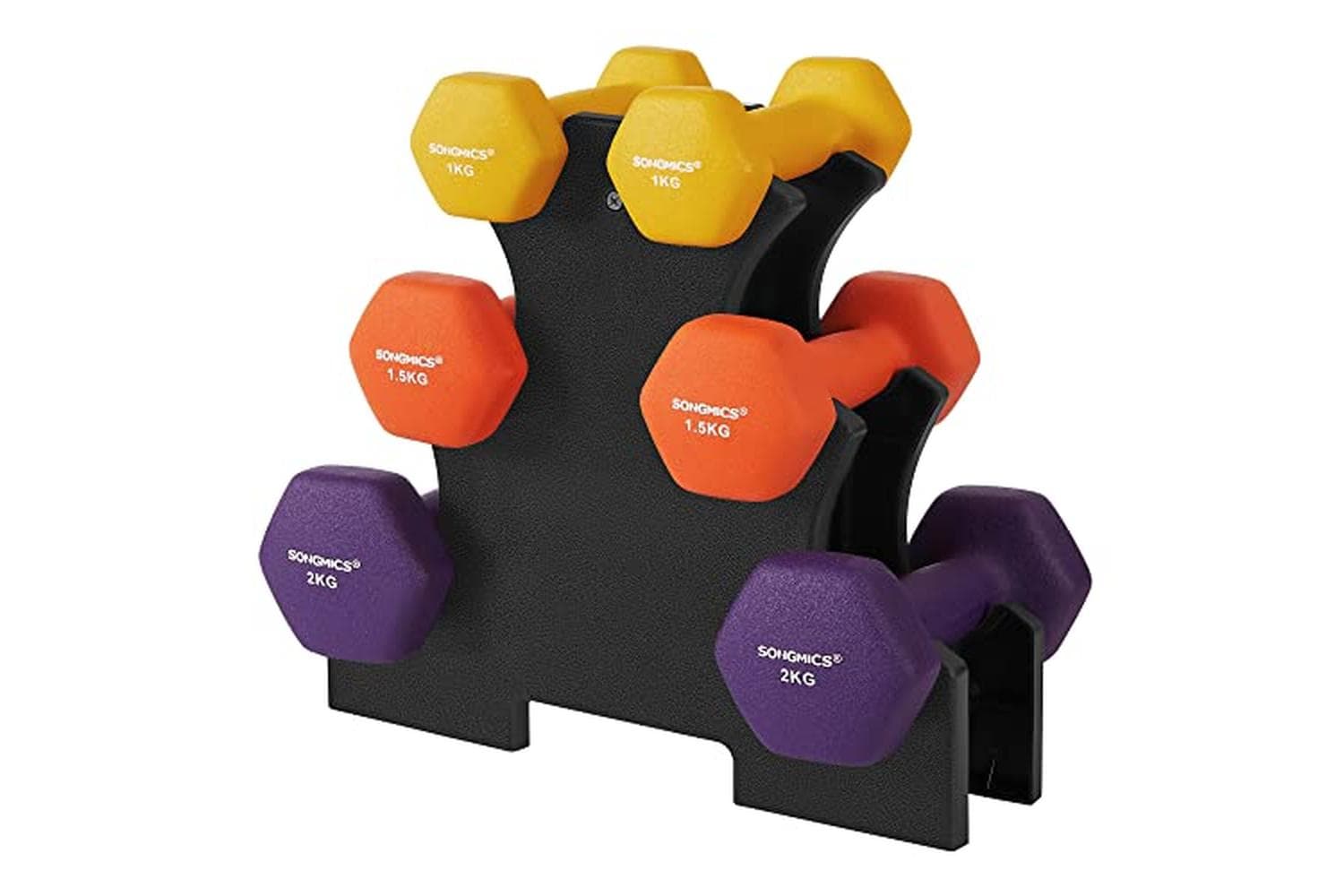Songmics Hex Dumbbells Set With Stand
