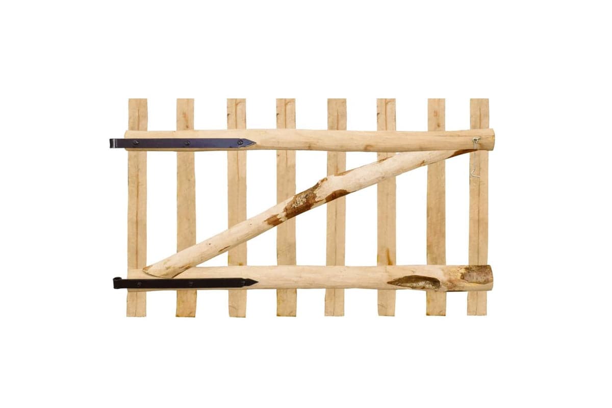 vidaXL 142589 Single Fence Gate Hazel Wood 100x60cm
