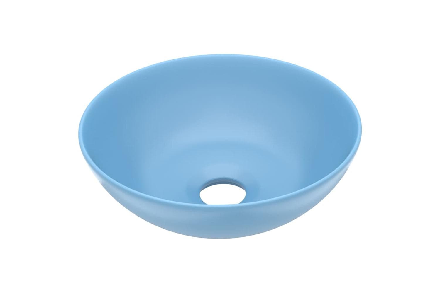 Vidaxl 146978 Bathroom Sink Ceramic Light Blue Round