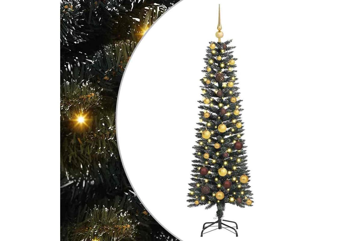 Vidaxl Artificial Christmas Tree With 150 Leds Green 43 X 43 X 150 Cm