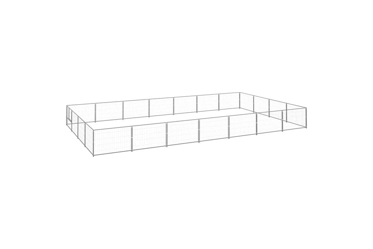 Vidaxl Dog Kennel Silver 28 M Steel