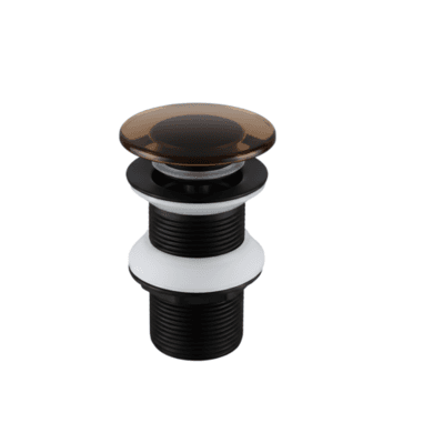 Amber Transparent Click Clack Unslotted Basin Waste - Aurea