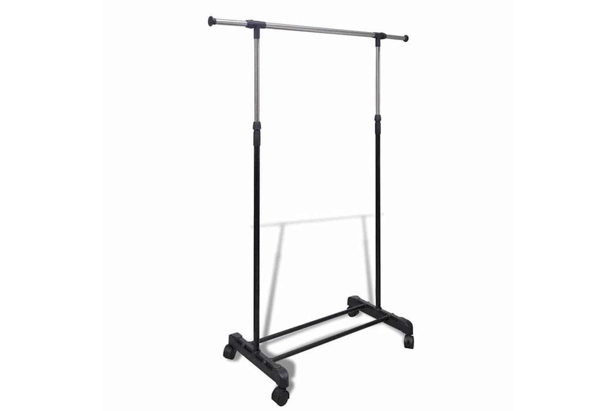 Vidaxl 50259 Adjustable Clothes Rack 4 Castors 1 Hanging Rail