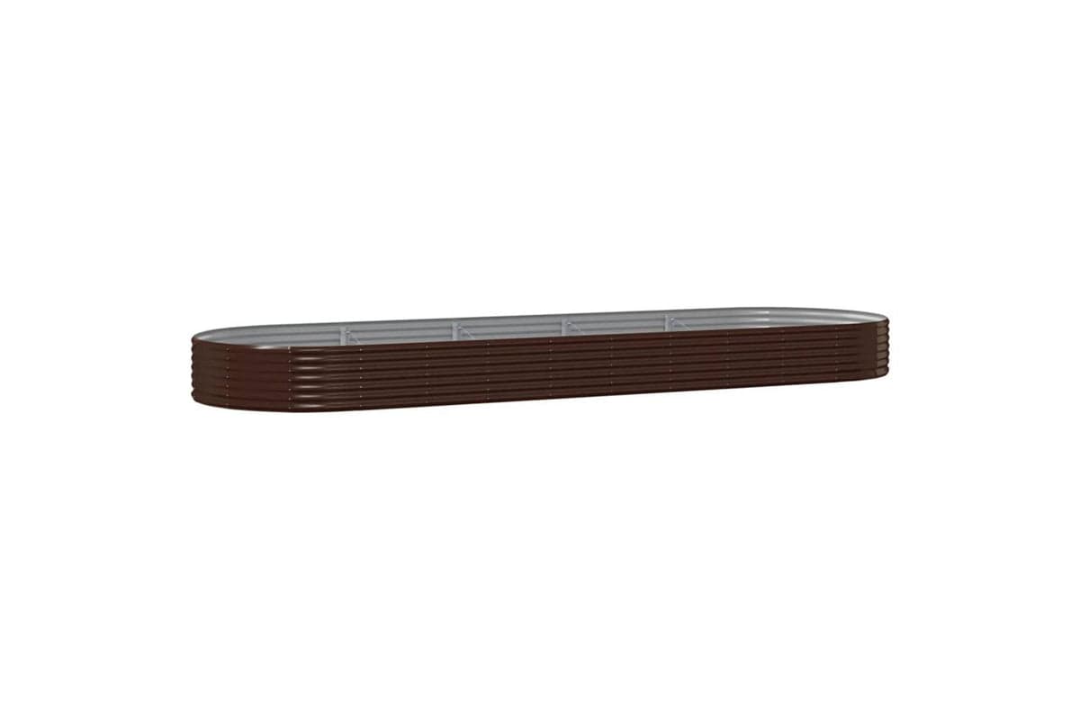 vidaXL 319040 Garden Raised Bed Powder-coated Steel 450x140x36cm Brown