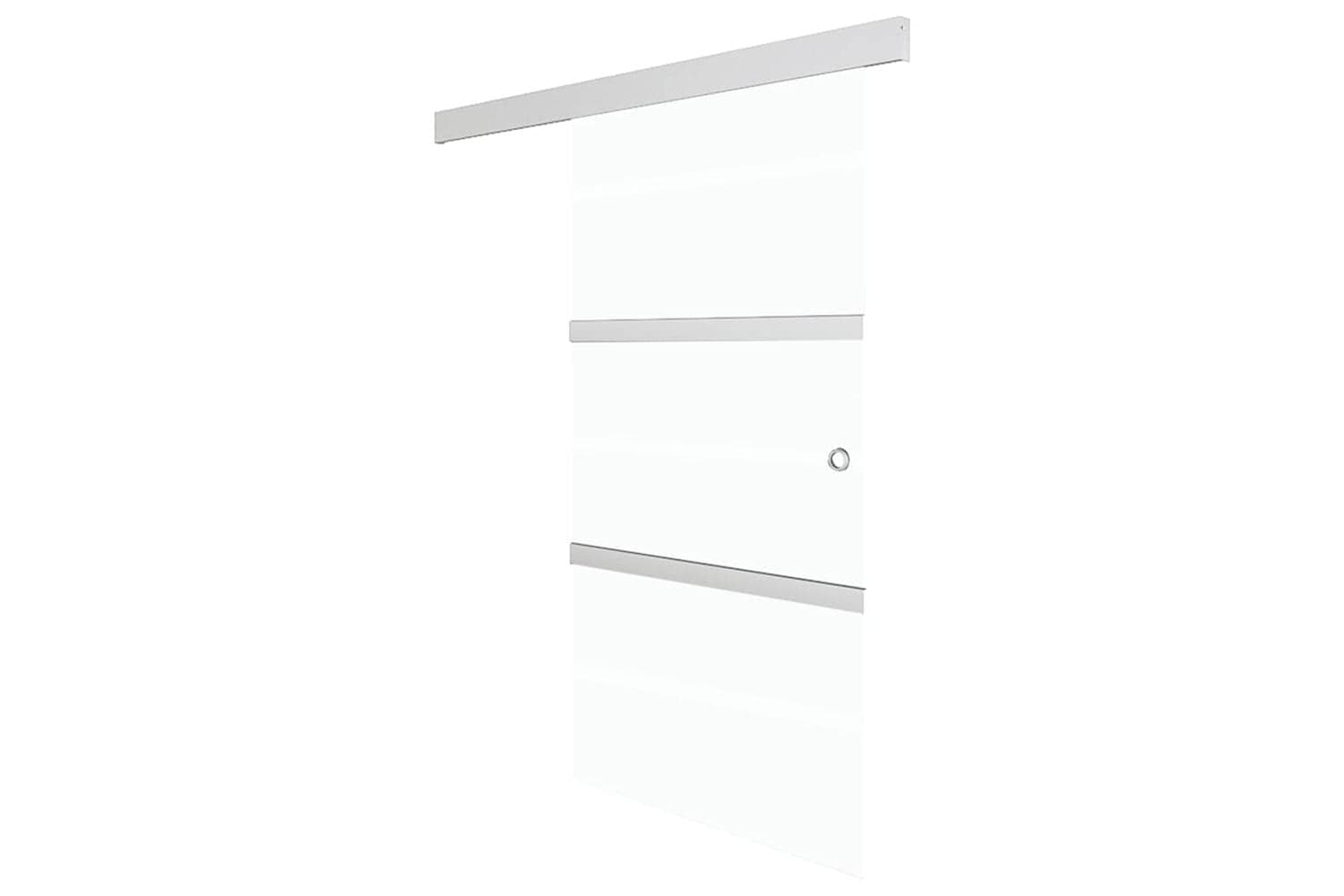 Vidaxl Sliding Door Esg Glass And Aluminium 90x205 Cm Silver