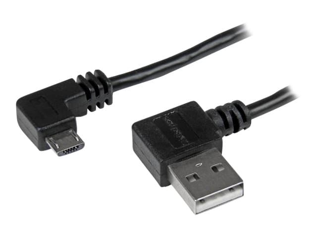 STARTECH.COM - StarTech 1m 3 ft Micro-USB Cable with Right-Angled Connectors - M/M - USB A to Micro B Cable - 3ft Right Angle Micro USB Cable (USB2AUB2RA1M) - USB cable - Micro-USB Type B to USB - 1 m