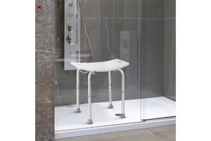 Homcom 72-0012 Plastic Non-Slip Portable Bathroom Stool | White