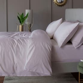 200 Thread Count Cotton Percale Duvet Set Pink