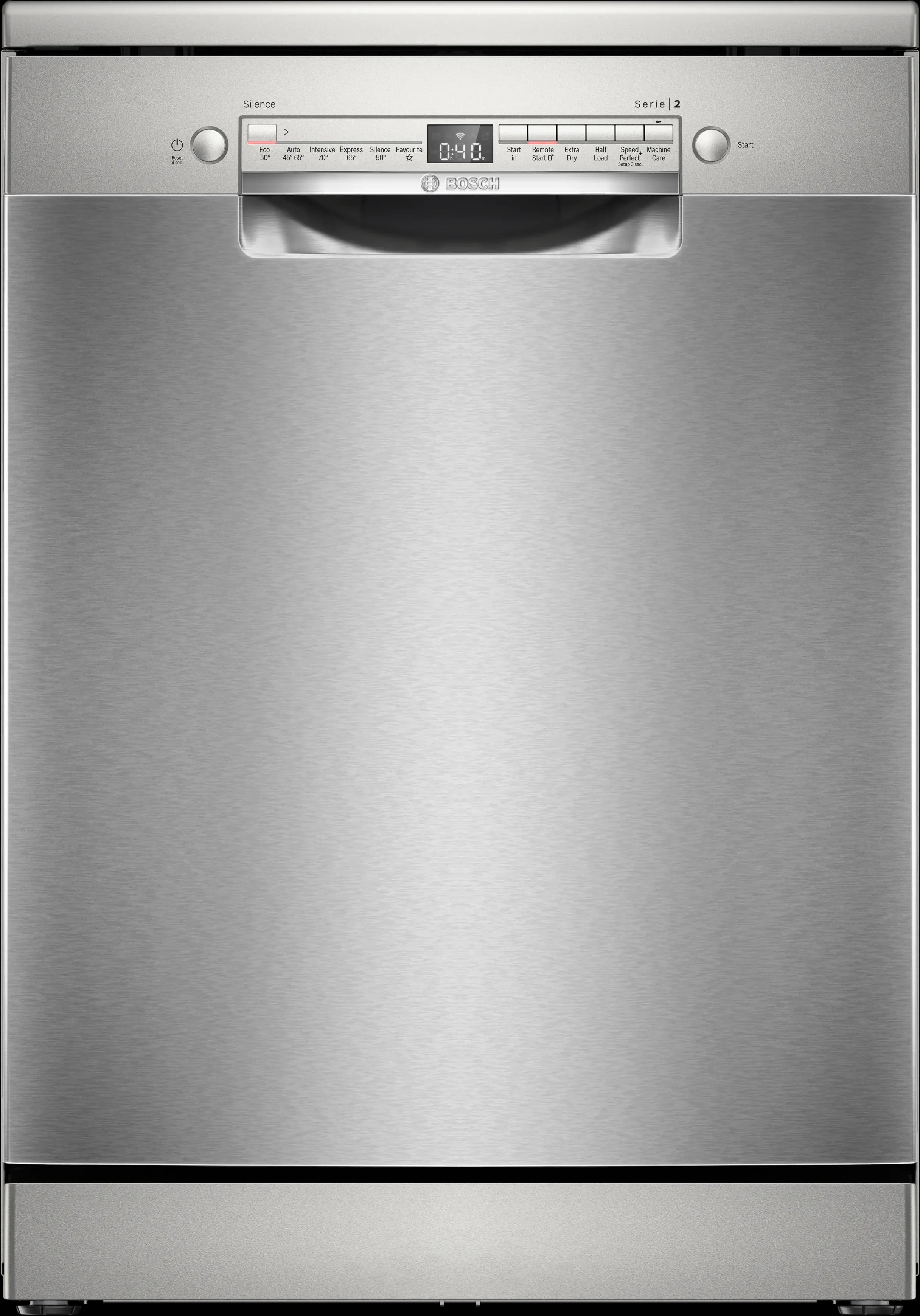Bosch Series 2 60CM Freestanding Standard Dishwasher - Brushed Steel | SMS2HVI06G