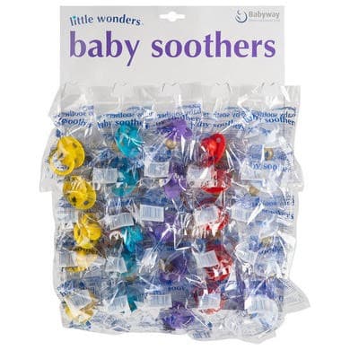 GRADE A1 - Little Wonders pack of 25 individually wrapped soothers on a retail multicard