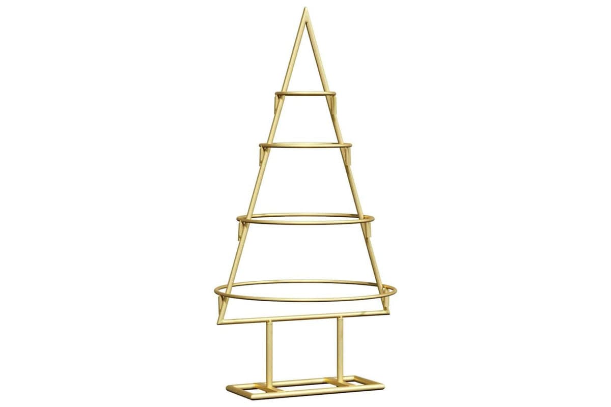 Vidaxl Metal Christmas Tree With Stand Gold 60 Cm Powder-coated Steel