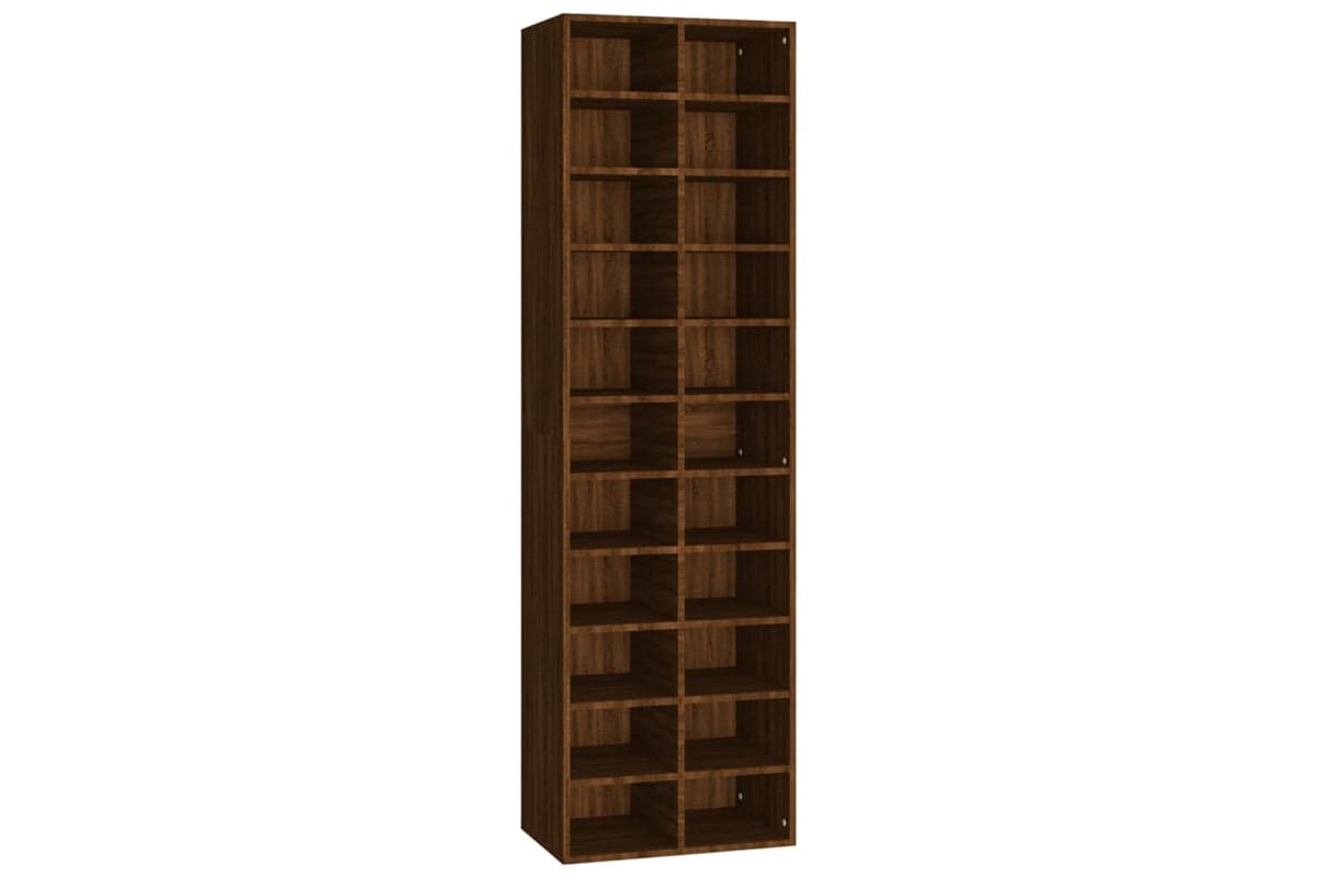 vidaXL 815302 Shoe Cabinet Brown Oak 54x34x183cm Engineered Wood