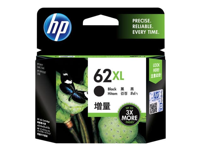 HP - 62XL - High Yield - black - original - ink cartridge