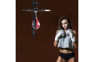 Homcom A90-022 Punching Boxing Speed Bag Boxing Workout Platform | Red/Black