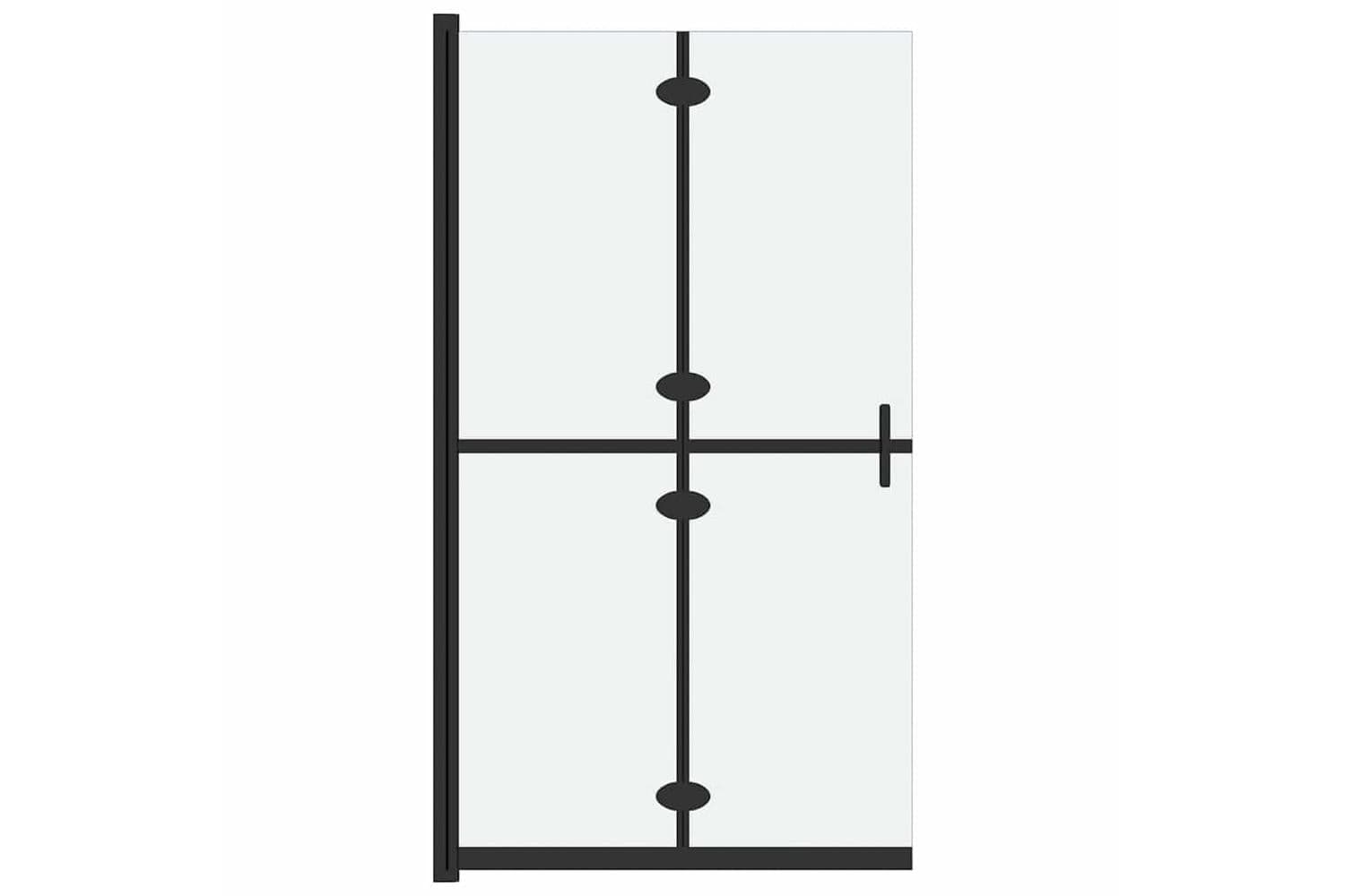 vidaXL 151192 Foldable Walk-in Shower Wall Frosted Esg Glass 70x190cm