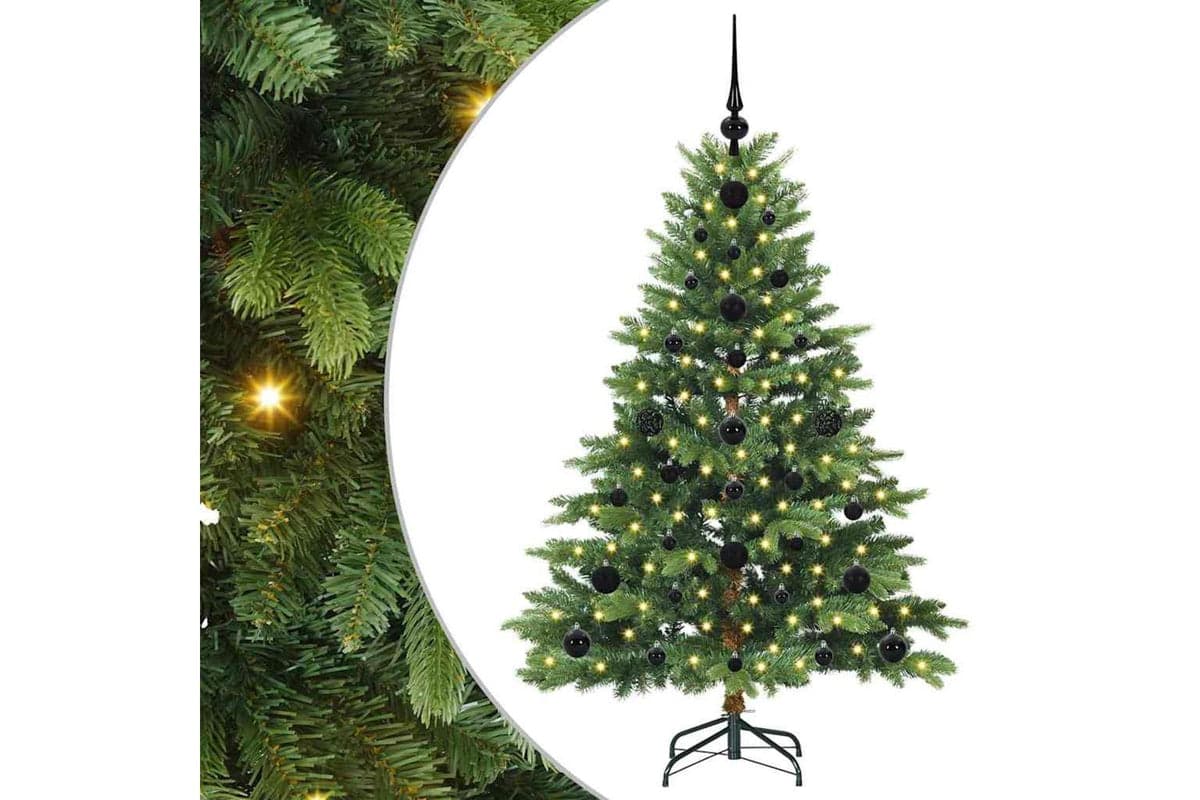 Vidaxl Artificial Christmas Tree With 150 Leds Green 120 Cm Pe And Pvc