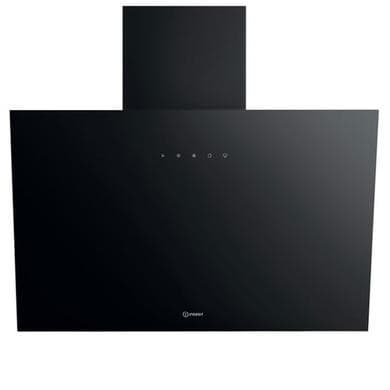 Indesit 60cm Angled Chimney Cooker Hood - Black
