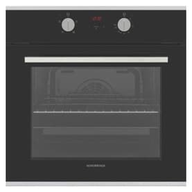 65L Single Oven Stainless Steel & Black Glass
