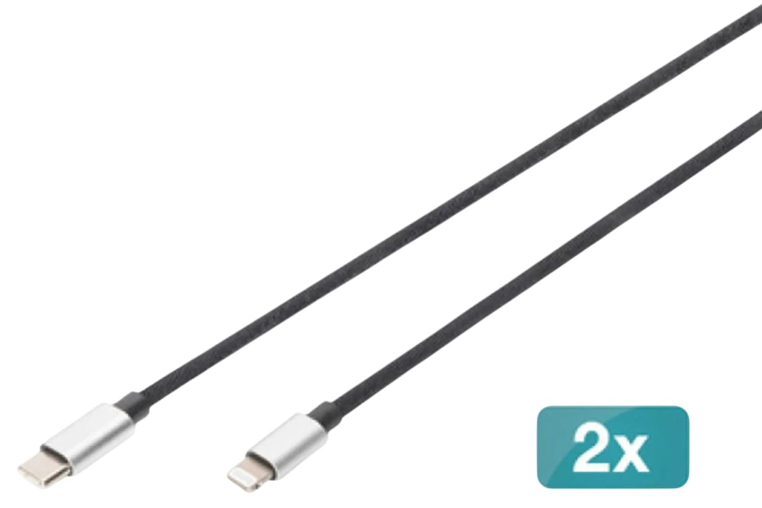 Digitus Lightning to USB-C Data and Charging Cable | 1m | Set of 2