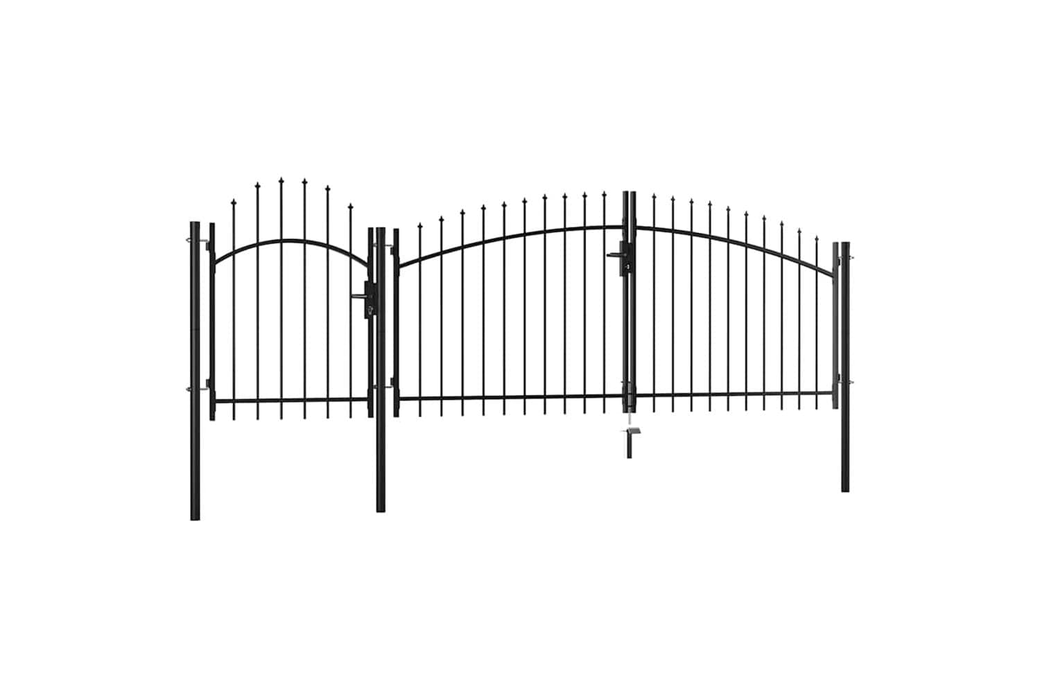 Vidaxl 144364 Garden Gate Steel 2x4 M Black