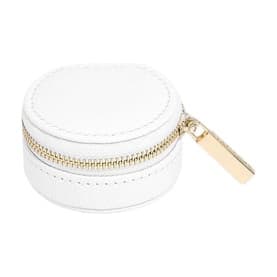 Oyster Travel Jewellery Box Pebble White