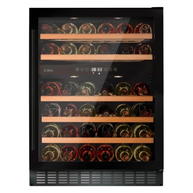 CDA 60cm Freestanding / Under Counter Wine Cooler - Black | CFWC604BL