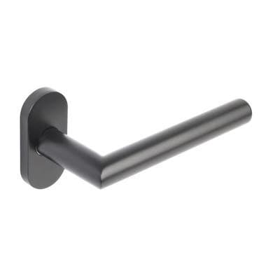 Internal Matt Black Lever Door Handle with Latch and Hinges Pack - 52mm - Forge - XL Joinery