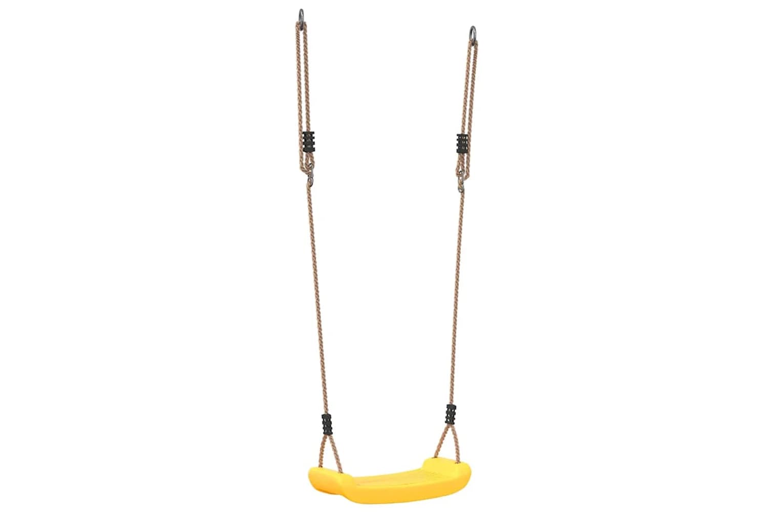 Vidaxl Outdoor Swing Seat For Kids Single With Adjustable Rope Yellow