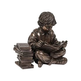 Reading Time Boy Bronze Ornament