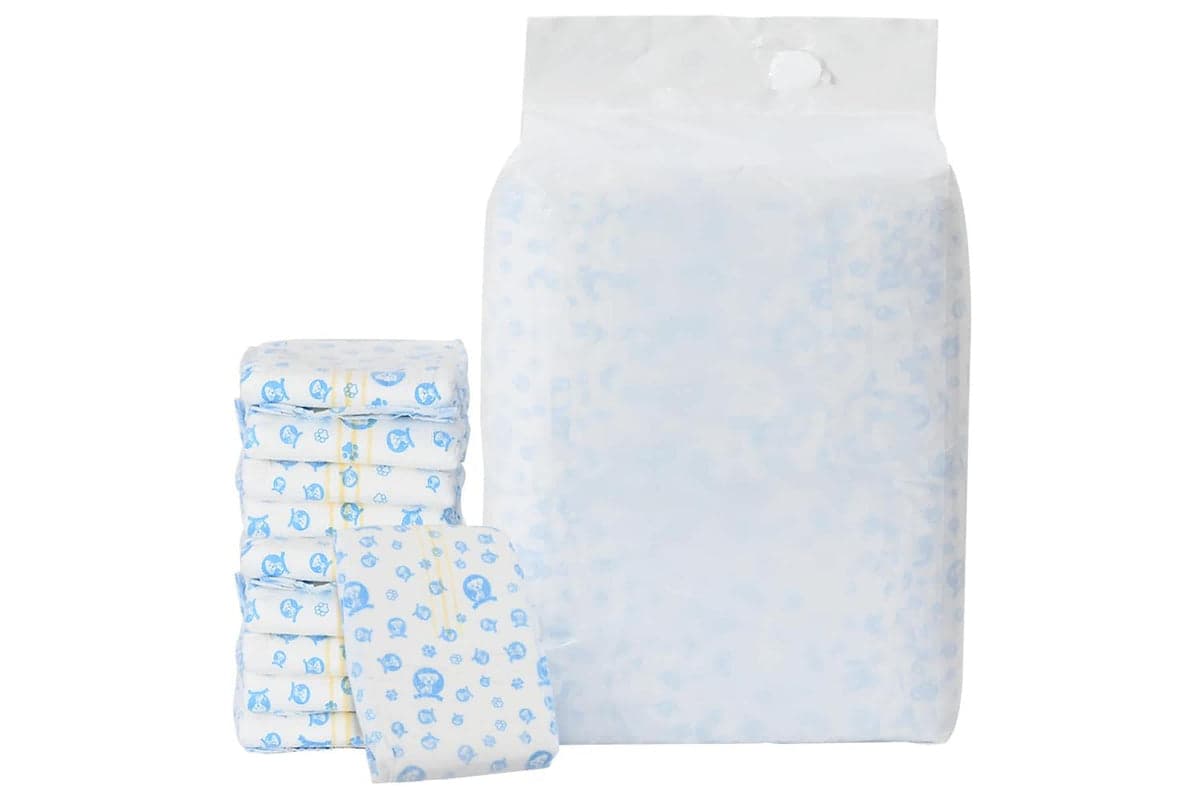 Vidaxl Disposable Dog Diaper Male 50 Pcs White M