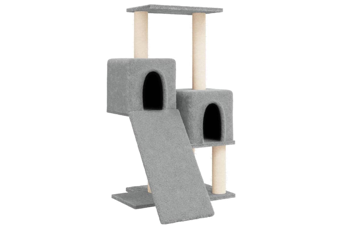 Cat Tree With Sisal Scratching Posts Light Grey 82 Cm