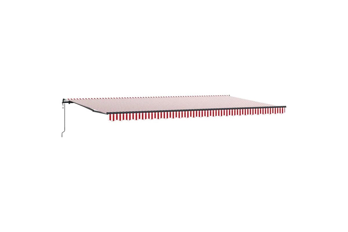 Vidaxl Retractable Awning Red And White 600 X 300 Cm Fabric