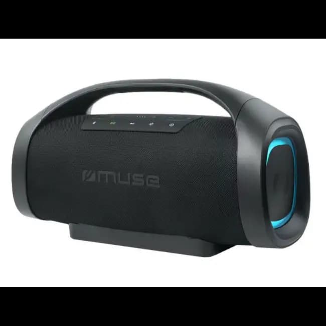 Muse Portable LED Bluetooth Speaker | IPX6 | 300watt | USB Port | Black | M-980BT