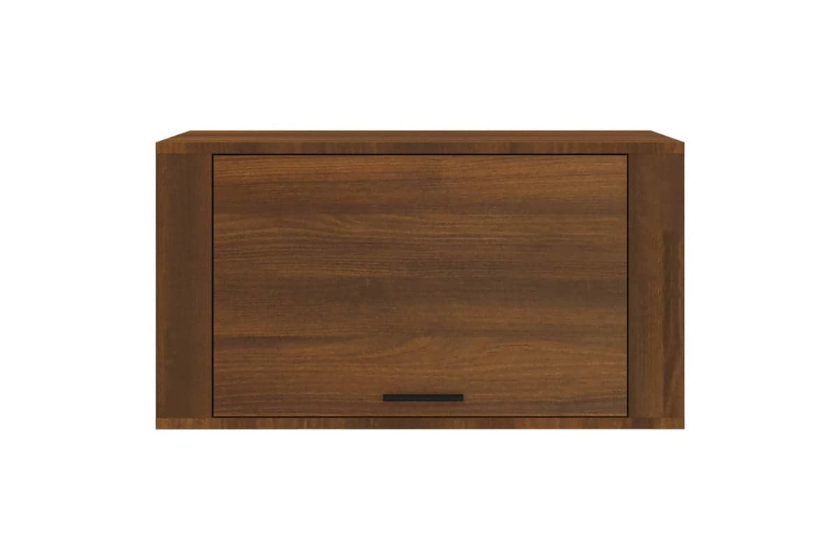 vidaXL 821019 Wall-mounted Shoe Cabinet Brown Oak 70x35x38cm Solid Wood Pine