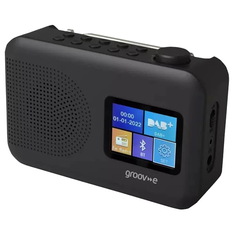 Groov-e Berlin Portable DAB/FM Bluetooth Radio - Black | GVDR06BK