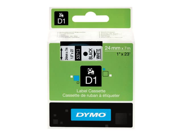 DYMO - D1 - tape - glossy - 1 cassette(s) - Roll (2.4 cm x 7 m)