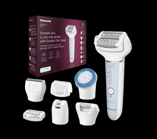PANASONIC ES-EY90-A511 Double Disc Wet & Dry Epilator Kit - White & Blue