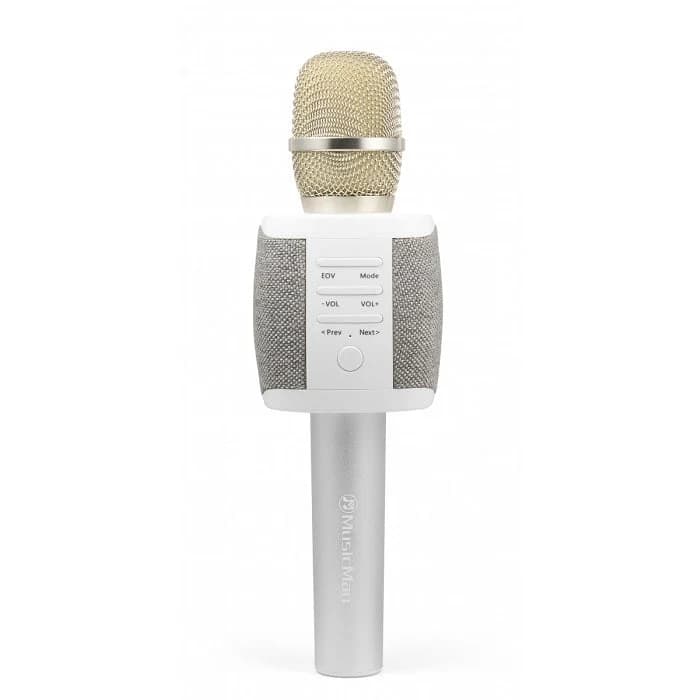 Technaxx MusicMan Karaoke Fabric Microphone - Grey - BT-X44