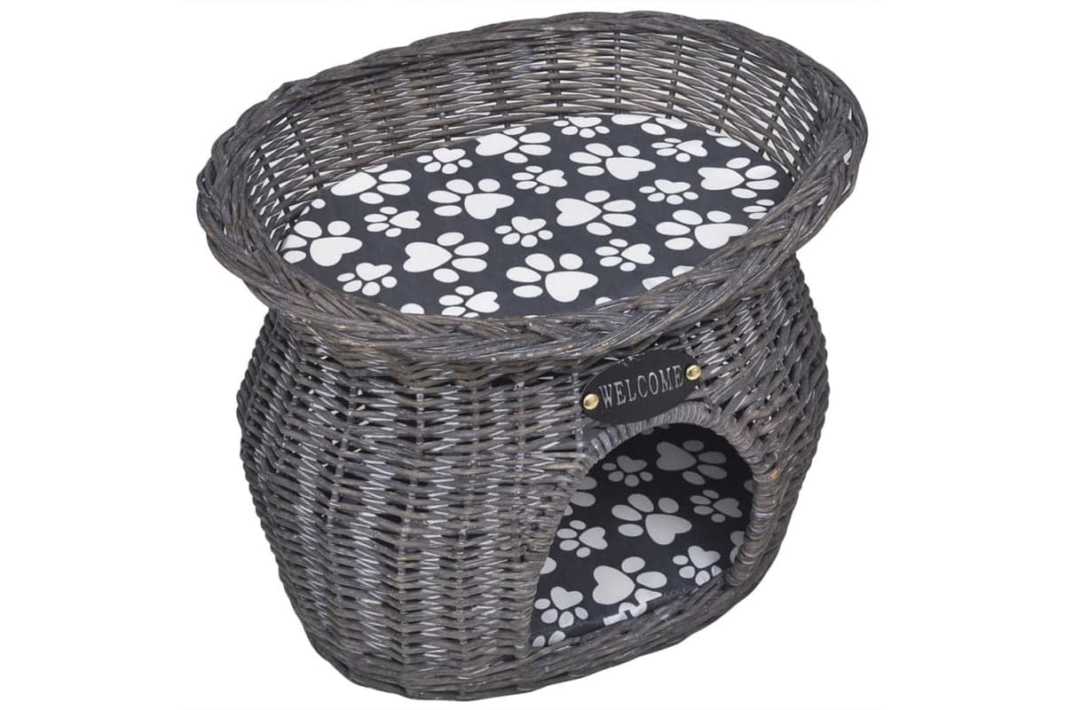 Vidaxl 170222 Willow Cat Tree Pet House/bed/scratching Post With Cushion