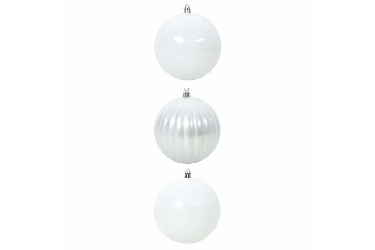 Vidaxl Christmas Bauble Set 3 Pcs White