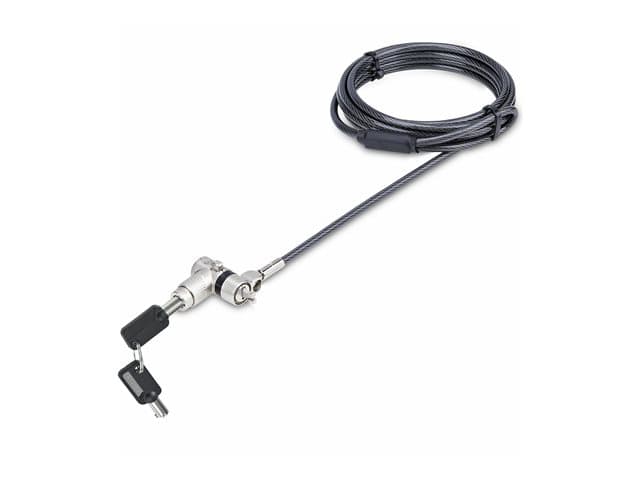 Startech Universal Laptop Lock 6.6ft (2m), Security Cable For Notebook Compatible With Noble Wedge®/Nano/K-Slot, Keyed Locking Cable
