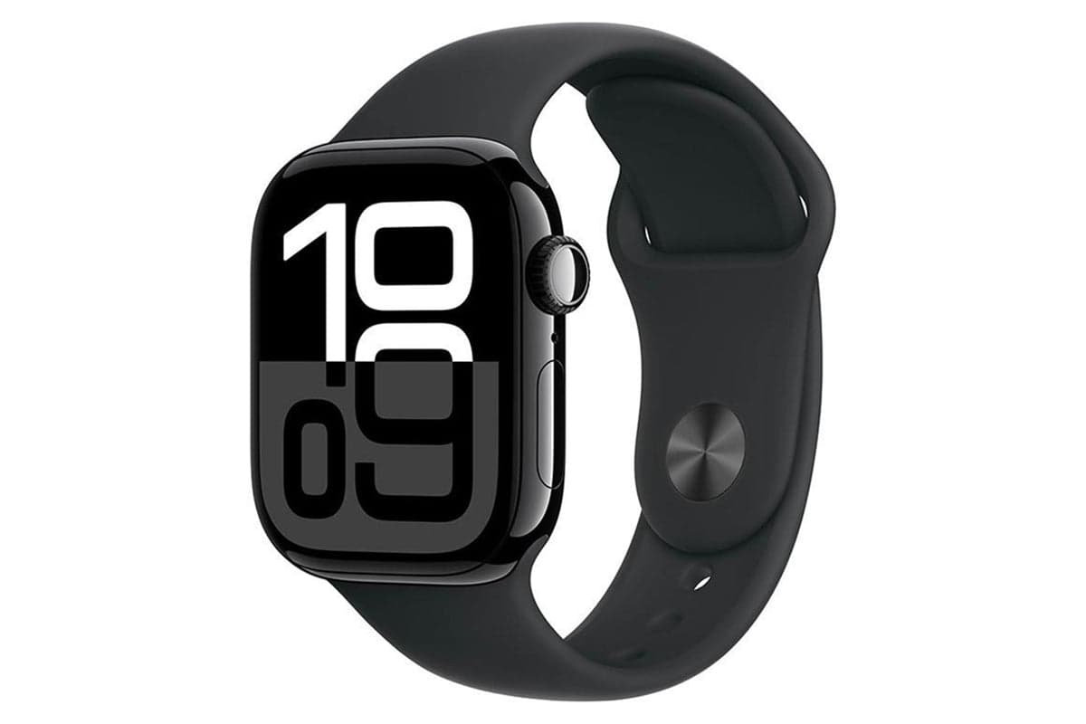 Apple Watch Series 10 | 42mm | Jet Black Aluminium Case Black Sport Band S/M