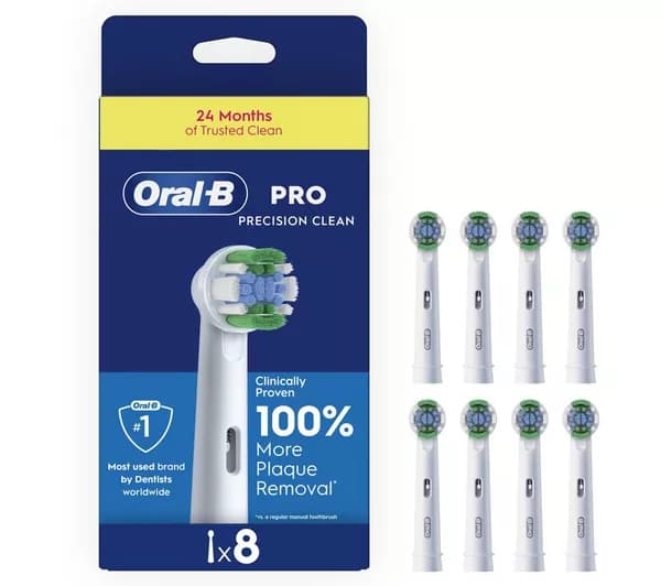 ORAL-B Pro Precision Clean Replacement Toothbrush Head – Pack of 8