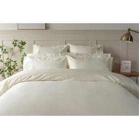 600 Thread Count Pure Egyptian Cotton Sateen Duvet Cover Ivory